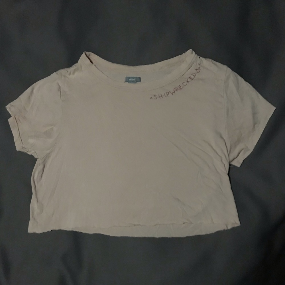 aerie light weight cropped shipwreck shirt